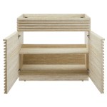 Render 36" Faux Travertine Bathroom Vanity Cabinet (Sink Not Included) - Image 8