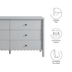Emmeline Scalloped 6-Drawer Dresser - Image 12
