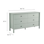 Emmeline Scalloped 6-Drawer Dresser - Image 21
