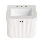 Zia 24" Wall-Mount Bathroom Vanity with Marble Sink - Image 8