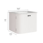 Zia 24" Wall-Mount Bathroom Vanity with Marble Sink - Image 4