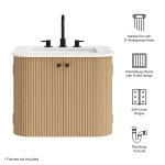 Zia 24" Wall-Mount Bathroom Vanity with Marble Sink - Image 24