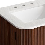 Zia 24" Wall-Mount Bathroom Vanity with Marble Sink - Image 42