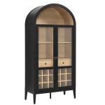 Nolan Arched Bar Cabinet in Black - Image 2