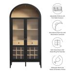 Nolan Arched Bar Cabinet in Black - Image 3