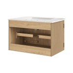 Zia 30" Wall-Mount Bathroom Vanity with Marble Sink - Image 27