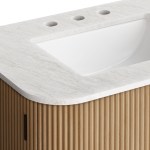 Zia 30" Wall-Mount Bathroom Vanity with Marble Sink - Image 31