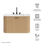 Zia 30" Wall-Mount Bathroom Vanity with Marble Sink - Image 24