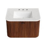 Zia 30" Wall-Mount Bathroom Vanity with Marble Sink - Image 40