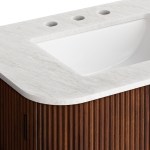 Zia 30" Wall-Mount Bathroom Vanity with Marble Sink - Image 42