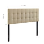 Lily Upholstered Fabric King Headboard - Image 3
