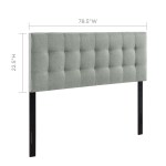 Lily Upholstered Fabric King Headboard - Image 10