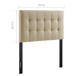 Lily Upholstered Fabric Twin Headboard - Image 6