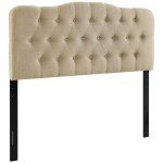 Annabel Upholstered Fabric Queen Headboard - Image 2