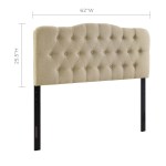 Annabel Upholstered Fabric Queen Headboard - Image 6