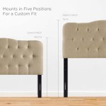 Annabel Upholstered Fabric Queen Headboard - Image 5