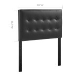 Emily Upholstered Vinyl Twin Headboard - Image 4