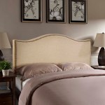 Curl Nailhead Upholstered Queen Headboard - Image 9