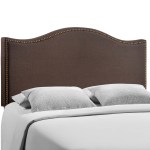 Curl Nailhead Upholstered Queen Headboard - Image 10