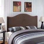 Curl Nailhead Upholstered Queen Headboard - Image 16