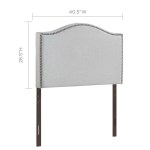Curl Nailhead Upholstered Twin Headboard - Image 4