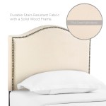 Curl Nailhead Upholstered Twin Headboard - Image 12