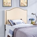Curl Nailhead Upholstered Twin Headboard - Image 16