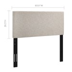 Taylor Upholstered Linen Fabric Full / Queen Headboard - Image 5