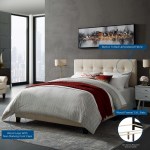 Amira Upholstered Fabric Full Bed - Image 9