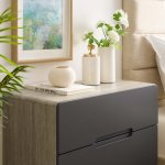 Origin Three-Drawer Chest or Stand in Natural Gray - Image 2