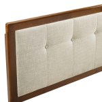 Draper Tufted Fabric and Wood Full Headboard - Image 7