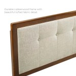 Draper Tufted Fabric and Wood Full Headboard - Image 4