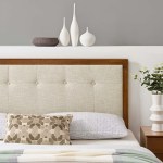 Draper Tufted Fabric and Wood Full Headboard - Image 9