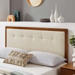Draper Tufted Fabric and Wood Full Headboard