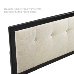 Draper Tufted Fabric and Wood Queen Headboard - Image 4