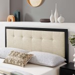 Draper Tufted Fabric and Wood Queen Headboard - Image 7
