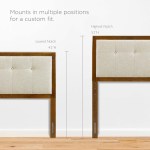 Draper Tufted Fabric and Wood Queen Headboard - Image 25