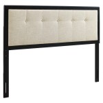 Draper Tufted Fabric and Wood King Headboard - Image 2