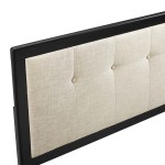 Draper Tufted Fabric and Wood King Headboard - Image 7