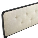 Collins Tufted Fabric and Wood Full Headboard - Image 7