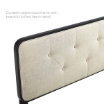 Collins Tufted Fabric and Wood Full Headboard - Image 4