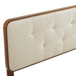Collins Tufted Fabric and Wood Full Headboard - Image 16