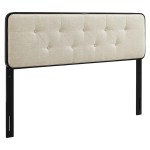 Collins Tufted Fabric and Wood Queen Headboard - Image 2