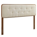 Collins Tufted Fabric and Wood Queen Headboard - Image 12