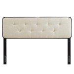 Collins Tufted Fabric and Wood King Headboard - Image 6