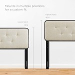 Collins Tufted Fabric and Wood King Headboard - Image 5