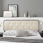 Collins Tufted Fabric and Wood King Headboard - Image 9
