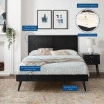 Alana Wood Queen Platform Bed With Splayed Legs - Image 3
