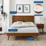 Alana Wood Queen Platform Bed With Splayed Legs - Image 16