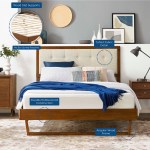 Willow Wood Queen Platform Bed With Angular Frame - Image 3
